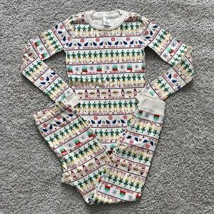 Hanna Andersson Elf Christmas Long Sleeve Pajama Pants Set